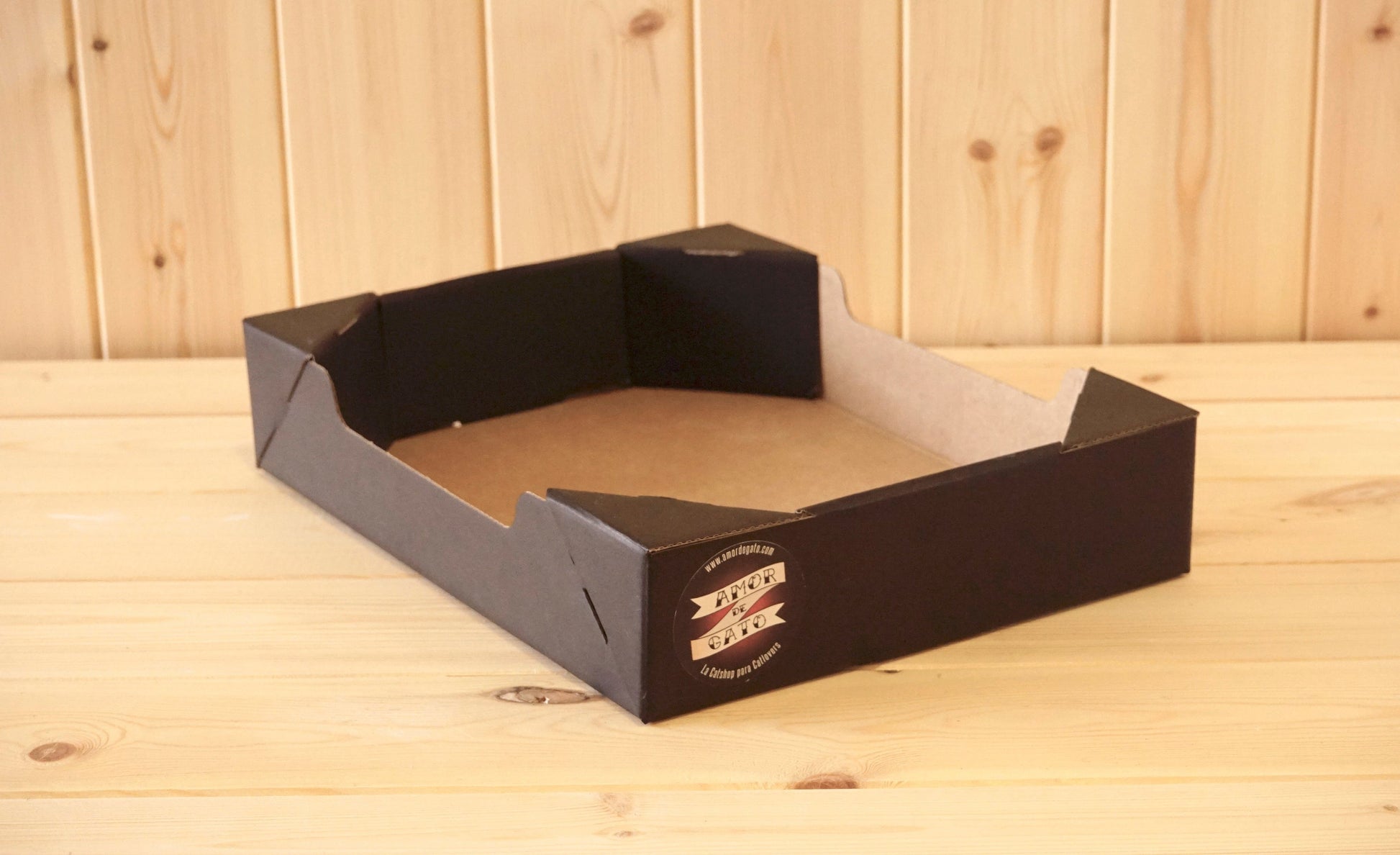 amor de gato catshop bandeja de carton negro BANDEJAS DE ESCRITORIO